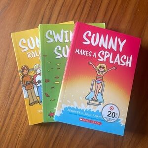SUNNY Graphic Novels Book Lot of 3 Rolls Dice, Swing It, Makes a Splash Set